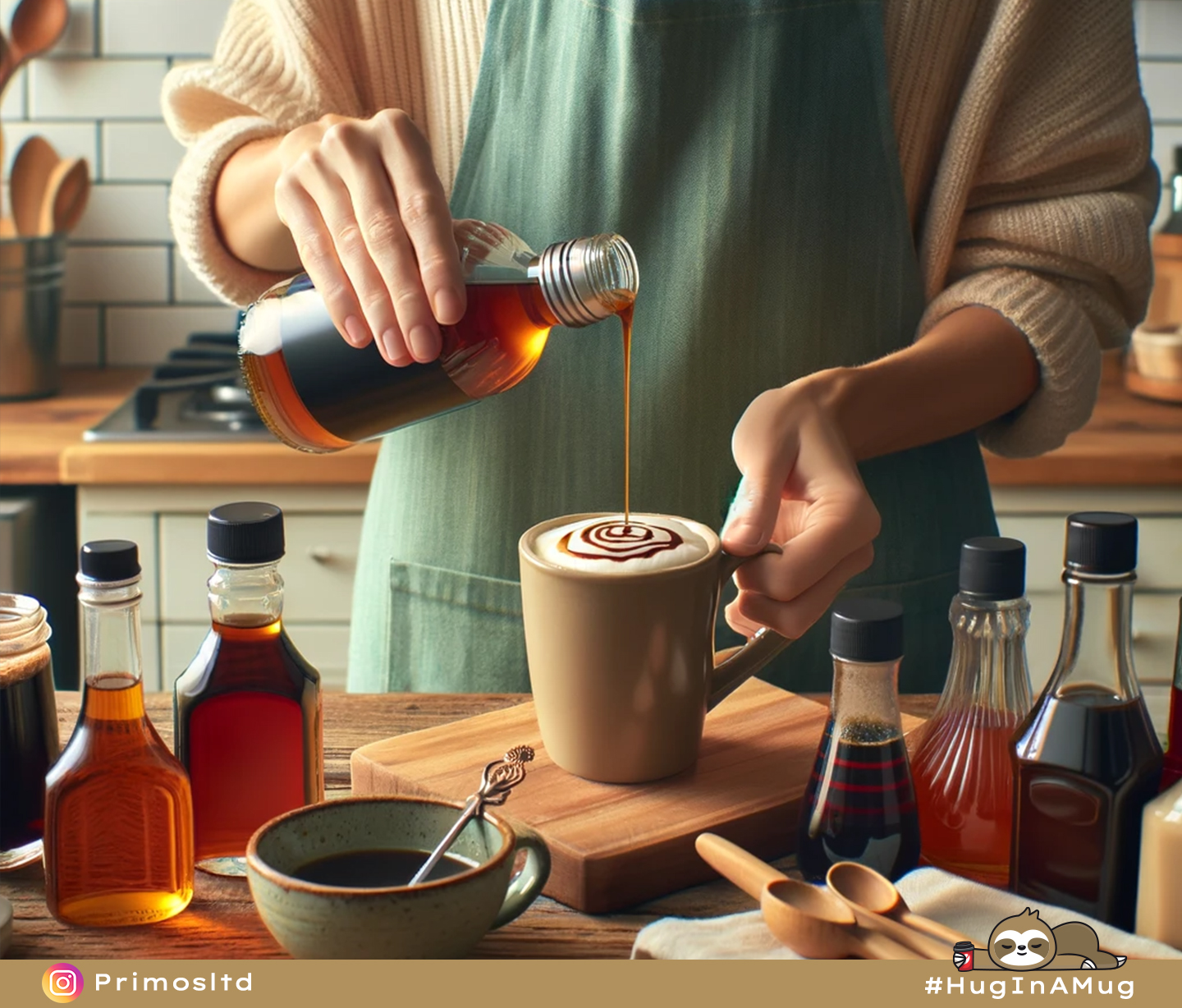 3 - BP52 - Delicious Coffee Syrups - person at home skillfully making coffee with syrups - The Coffee Blog
