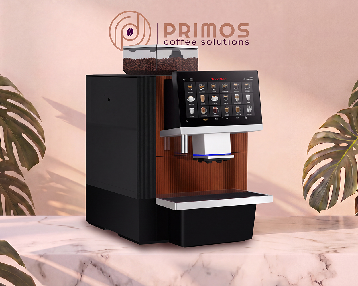 Dr. Coffee F16 Left Side Display - Primos Coffee Solutions Ltd v2